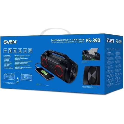 Мобильные колонки SVEN PS-390 2.0 черный
