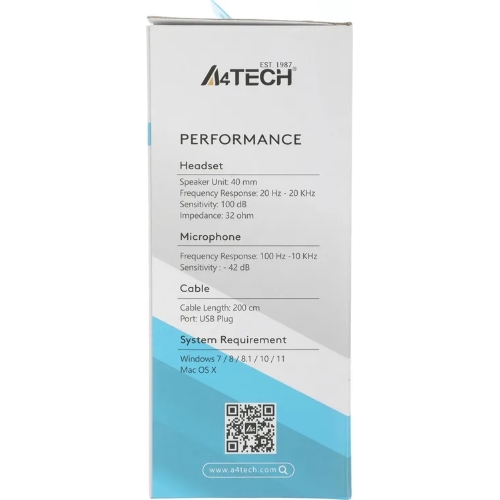 Гарнитура A4Tech Fstyler FH100U желтый/черный, проводная