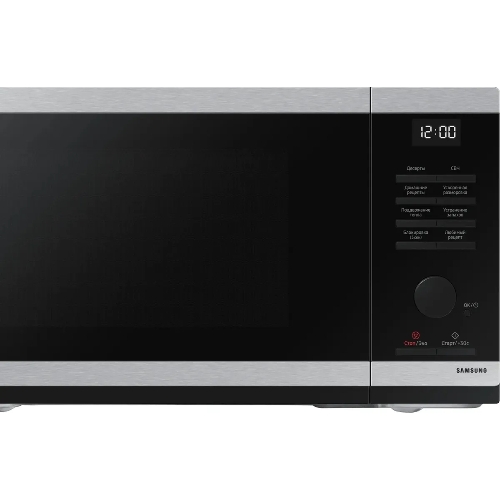 Микроволновая печь Samsung MS23DG4504ATBW нержавеющая сталь/черный, 23 л, 800 Вт, переключатели - сенсор, поворотный механизм