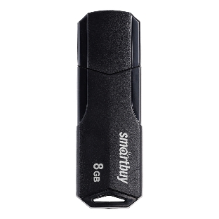 Флешка USB Smartbuy CLUE Black (SB8GbCLU-K), 8Gb, USB 2.0, R/W 20/10, черный
