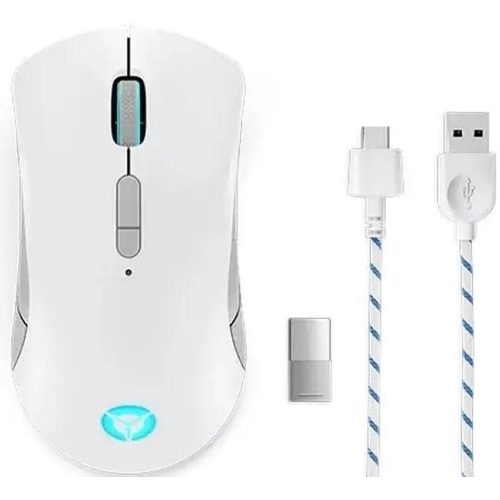 Мышь беспроводная/проводная Lenovo Legion M600 белый, 16000 dpi, радиоканал, Bluetooth, USB, кнопки - 9