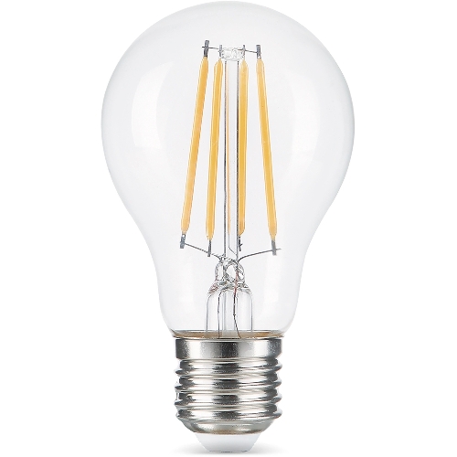 Лампа светодиодная Gauss Filament 102902112 12Вт цок.: E27 груша 185B св. свеч. белый теп. грушевидная (упак.: 10 шт)