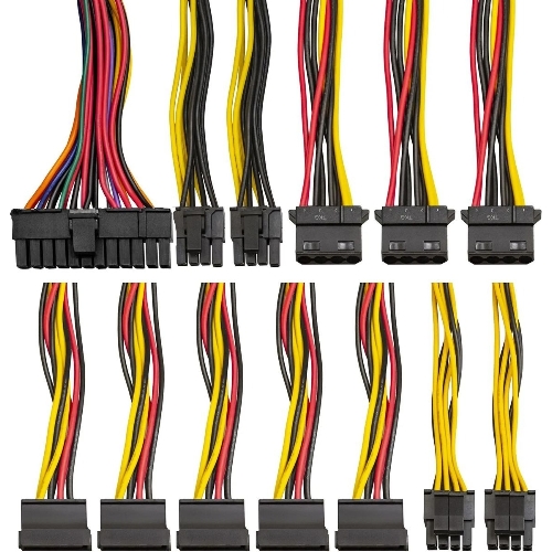 Блок питания ExeGate 800NPXE, 800W, (ATX, PPFC, PC, 12cm fan, 24pin, (4+4)pin, 2xPCI-E, 5xSATA, 3xIDE, черный, кабель 220V в комплекте 1,8м)