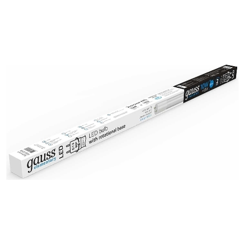 Лампа светодиодная Gauss Elementary T8 10Вт 6500К G13 800лм 600мм стекло поворотная