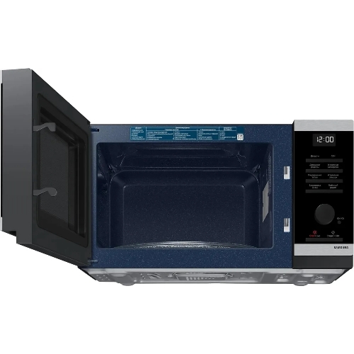Микроволновая печь Samsung MS23DG4504ATBW нержавеющая сталь/черный, 23 л, 800 Вт, переключатели - сенсор, поворотный механизм