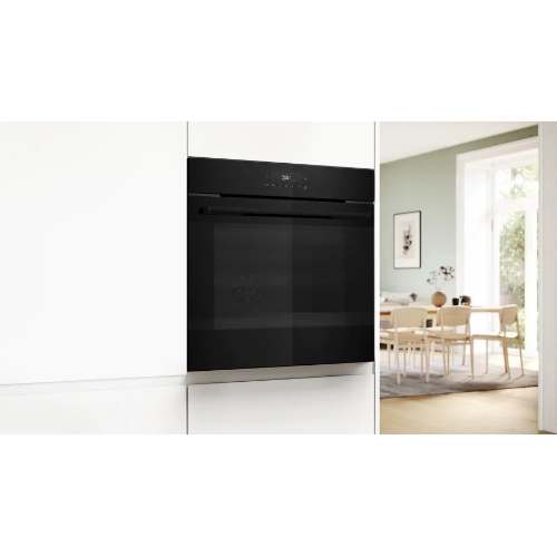 Электрический духовой шкаф Bosch HJG852YB0T Serie 6, 60 см, 66 л, черный,сенсорное управление, 8 режимов+AutoPilot 30(30 автоматических программ), LCD-дисплей, галогенное освещение, самоочистка EcoClean,Soft Open and Soft Close door,телескопические направляющие на 2 уровнях