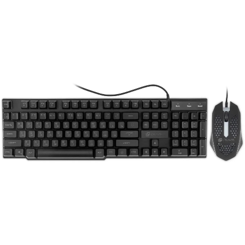 Комплект клавиатура+мышь Oklick 400GMK проводной, USB, 1200 DPI, чёрный