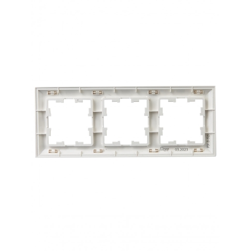Рамка 3-местная IEK BRITE РУ-3-Бр DECOR 3D-форма белый/белый