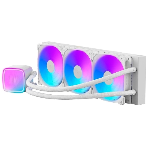 Система жидкостного охлаждения Water Cooling System Geometric Future Eskimo Pro 360 (240W, 360мм, ARGb, белый/Fans: 3x120мм, 80.81CFM, 34.2dBA, 2000RPM/Pump height 54мм, 3200RPM, Rad thickness 27мм/S: 1851, 1700, 1200, 115X, 2011, 2066, AM5, AM4)
