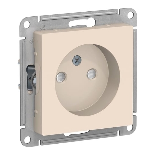 Механизм розетки 1-м СП AtlasDesign без заземл. защ. шторки 16А беж. SchE ATN000249