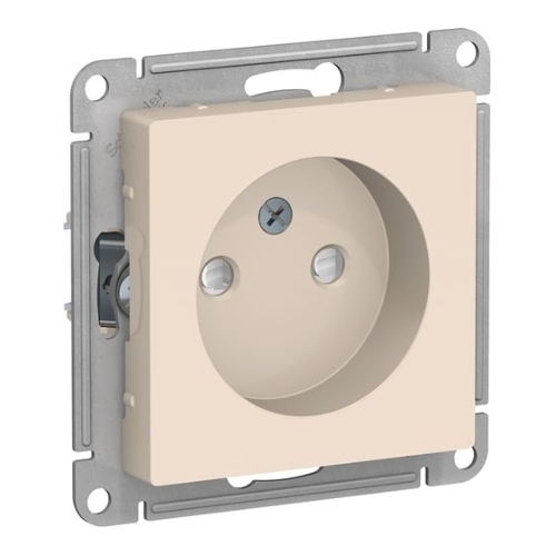Механизм розетки 1-м СП AtlasDesign без заземл. защ. шторки 16А беж. SchE ATN000249
