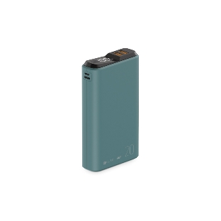 Портативный аккумулятор OLMIO QS-20, 20000mAh, 22.5W QuickCharge3.0/PowerDelivery, LCD, темно-зеленый