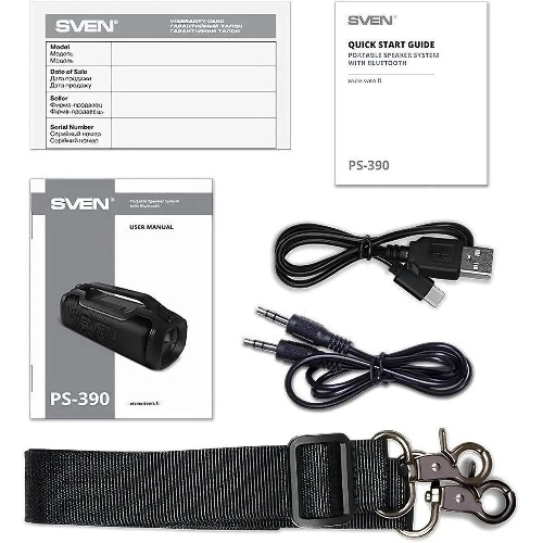 Мобильные колонки SVEN PS-390 2.0 черный