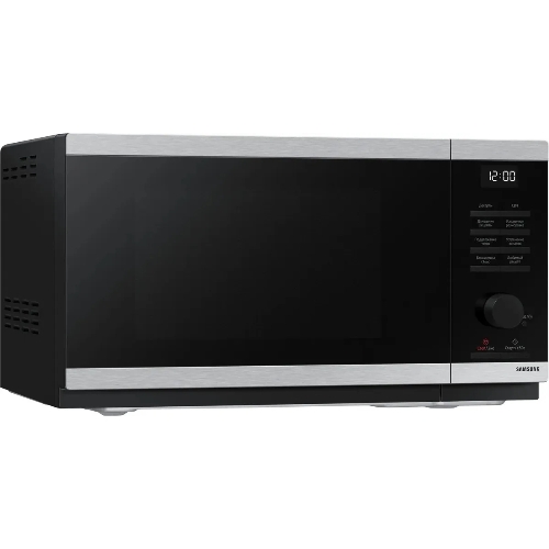 Микроволновая печь Samsung MS23DG4504ATBW нержавеющая сталь/черный, 23 л, 800 Вт, переключатели - сенсор, поворотный механизм