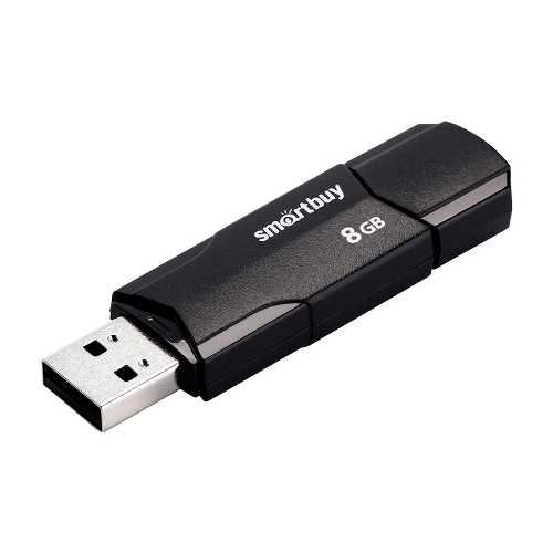 Флешка USB Smartbuy CLUE Black (SB8GbCLU-K), 8Gb, USB 2.0, R/W 20/10, черный