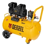 Компрессор безмасляный малошумный Denzel DLP-1500/50, 1,5 кВт, 50 л, 2850 об/мин, 250 л/мин