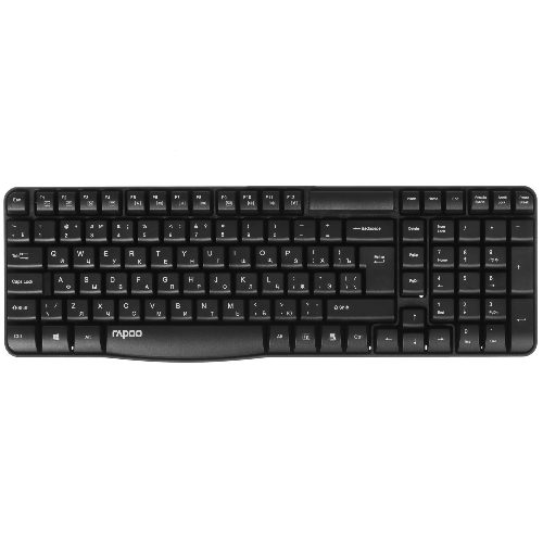Комплект клавиатура+мышь Rapoo X1800S беспроводной, USB, 1000 DPI, чёрный