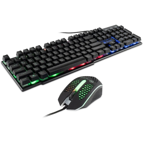 Комплект клавиатура+мышь Oklick 400GMK проводной, USB, 1200 DPI, чёрный