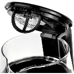 Чайник Centek CT-0019, 1100 Вт, стекло, черный и серебристый