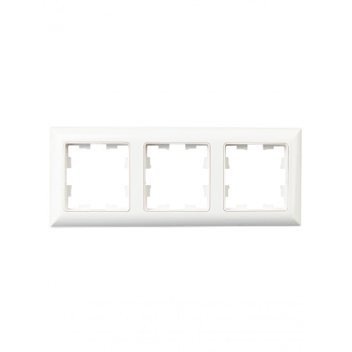 Рамка 3-местная IEK BRITE РУ-3-Бр DECOR 3D-форма белый/белый