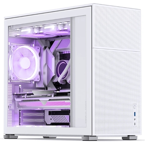 Компьютерный корпус без блока питания Case JONSBO D41 MESH, Midi-Tower, TG, no fan, 1xUSB-A 3.2 + 1xUSB-C 3.2, ATX, mATX белый