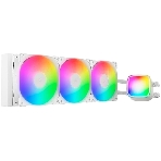 Система жидкостного охлаждения Water Cooling System Geometric Future Eskimo Pro 360 (240W, 360мм, ARGb, белый/Fans: 3x120мм, 80.81CFM, 34.2dBA, 2000RPM/Pump height 54мм, 3200RPM, Rad thickness 27мм/S: 1851, 1700, 1200, 115X, 2011, 2066, AM5, AM4)