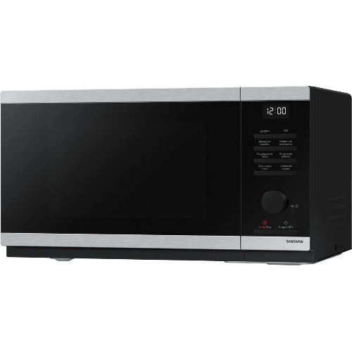 Микроволновая печь Samsung MS23DG4504ATBW нержавеющая сталь/черный, 23 л, 800 Вт, переключатели - сенсор, поворотный механизм