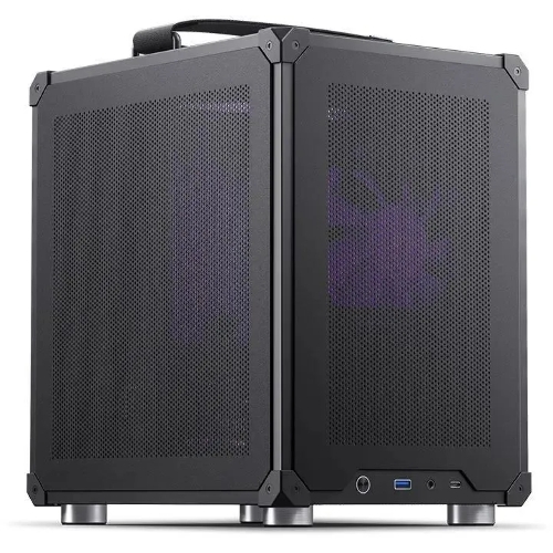 Компьютерный корпус JONSBO Computer Case C6Handle black hang-in version черный, Mini-Tower, материнская плата mATX, без БП, прозрачная боковая панель