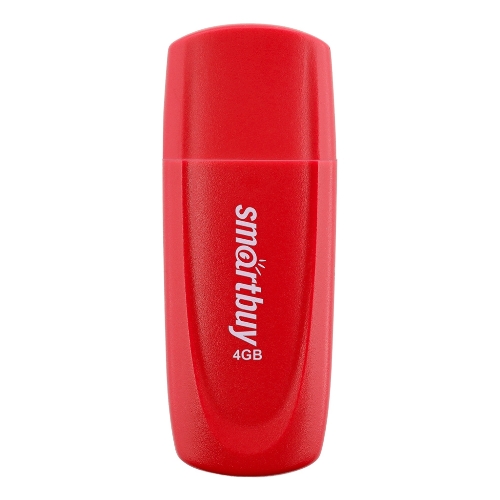 Флешка USB SmartBuy Scout Red (SB004Gb2SCR), 4Gb, USB 2.0, R/W 10/7, красный