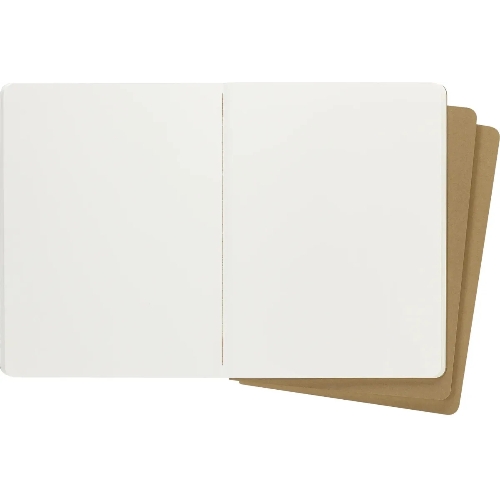 Блокнот Moleskine CAHIER JOURNAL QP423 XLarge 190х250 мм, обложка картон, 120 страниц, нелинованный, бежевый (3 шт)