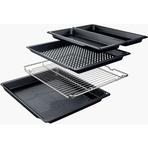 Электрический духовой шкаф Bosch HJG852YB0T Serie 6, 60 см, 66 л, черный,сенсорное управление, 8 режимов+AutoPilot 30(30 автоматических программ), LCD-дисплей, галогенное освещение, самоочистка EcoClean,Soft Open and Soft Close door,телескопические направляющие на 2 уровнях