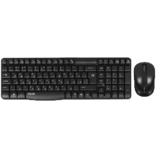 Комплект клавиатура+мышь Rapoo X1800S беспроводной, USB, 1000 DPI, чёрный