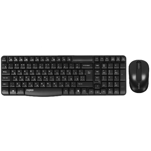 Комплект клавиатура+мышь Rapoo X1800S беспроводной, USB, 1000 DPI, чёрный