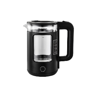 Чайник электрический Energy E-256, 1500 Вт, 1,5л, стекло, черный