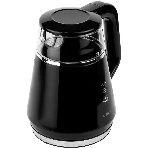 Чайник Centek CT-0019, 1100 Вт, стекло, черный и серебристый