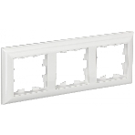 Рамка 3-местная IEK BRITE РУ-3-Бр DECOR 3D-форма белый/белый