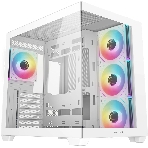 Компьютерный корпус Deepcool CG530 4F WH без БП, боковое окно (панорама), 3x120мм ARGB Reverce вентилятора на боковой стенке, 1x120мм ARGB вентилятор сзади, белый, ATX