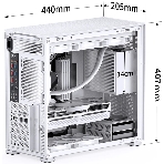 Компьютерный корпус без блока питания Case JONSBO D41 MESH, Midi-Tower, TG, no fan, 1xUSB-A 3.2 + 1xUSB-C 3.2, ATX, mATX белый