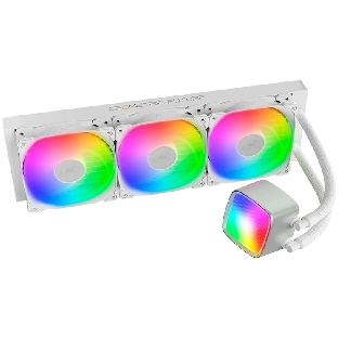 Система жидкостного охлаждения Water Cooling System Geometric Future Eskimo Pro 360 (240W, 360мм, ARGb, белый/Fans: 3x120мм, 80.81CFM, 34.2dBA, 2000RPM/Pump height 54мм, 3200RPM, Rad thickness 27мм/S: 1851, 1700, 1200, 115X, 2011, 2066, AM5, AM4)