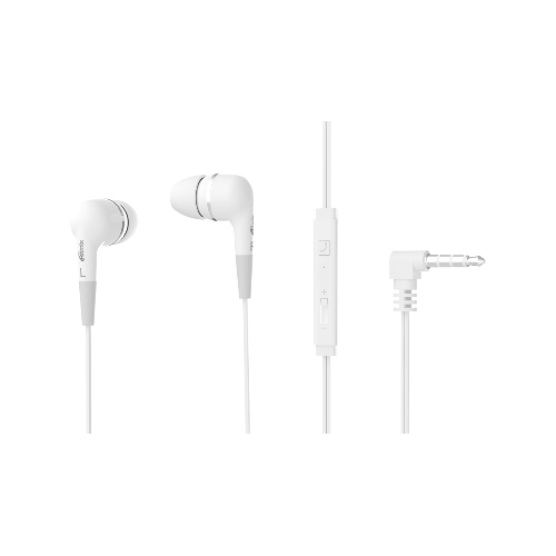 Проводные наушники Ritmix RH-112M белый, вкладыши, jack 3.5 мм, микрофон на кабеле