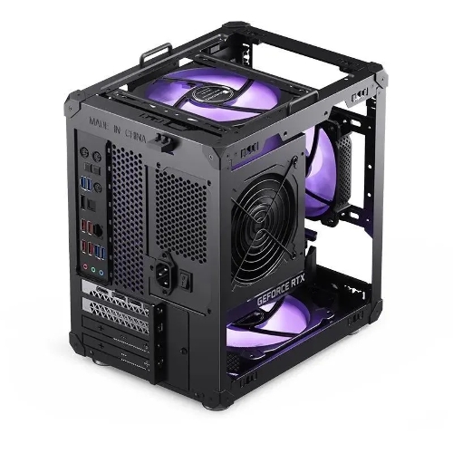 Компьютерный корпус JONSBO Computer Case C6Handle black hang-in version черный, Mini-Tower, материнская плата mATX, без БП, прозрачная боковая панель