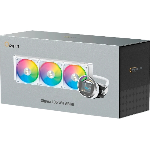 Система охлаждения Ocypus Sigma L36 WH ARGB, 360мм, LCD Pump 2.4