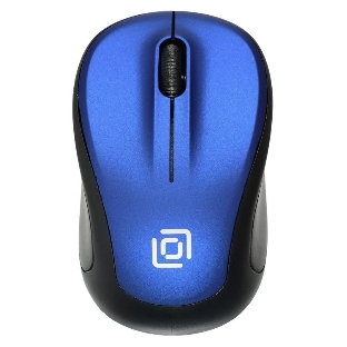 Мышь беспроводная Oklick 665MW черный/синий, 1000 dpi, радиоканал, USB, кнопки - 3