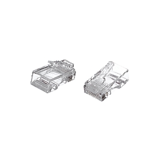 Коннектор VCOMRJ-45 (8P8C) для UTP кабеля 5 кат. 20 шт в пакете