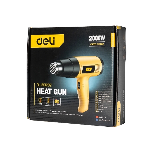 Фен технический Deli DL391202 (2000Вт, рабочая температура 100...650 град.)