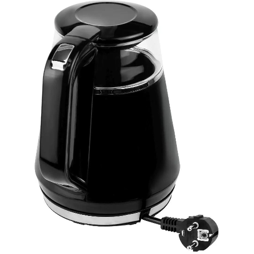 Чайник Centek CT-0019, 1100 Вт, стекло, черный и серебристый