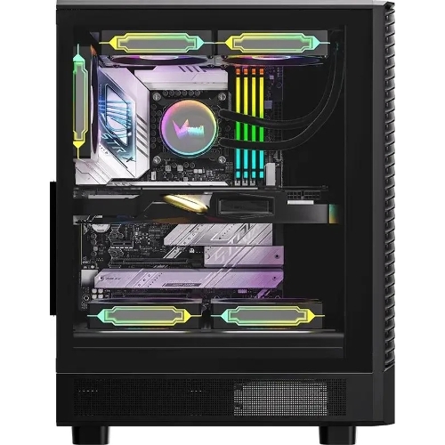 Компьютерный корпус Aerocool/Formula Mana Geometry черный без БП ATX 3x120мм 1xUSB 3.0 1xUSB3.1 audio bott PSU