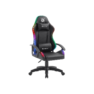 Кресло Defender Factor X RGB черный, экокожа, 120 кг