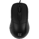 Мышь проводная Defender Standard MB-580 черный, 1000 dpi, USB, кнопки - 3