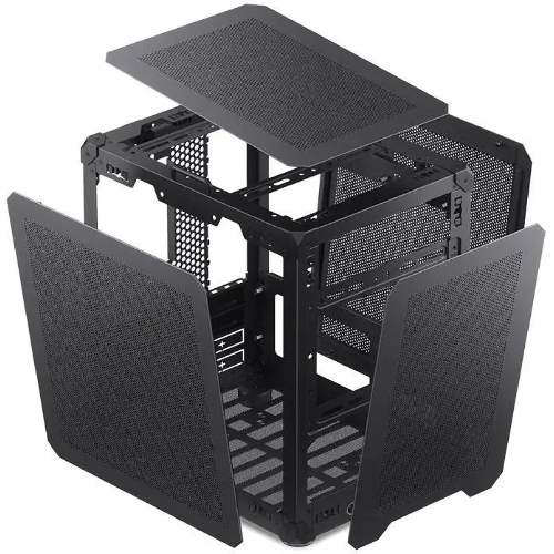 Компьютерный корпус JONSBO Computer Case C6Handle black hang-in version черный, Mini-Tower, материнская плата mATX, без БП, прозрачная боковая панель